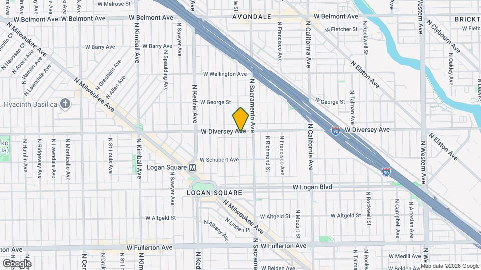 3023 W Diversey Ave Map and Location Details