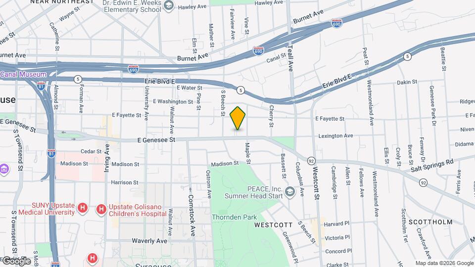 1531 E Genesee St Map and Location Details