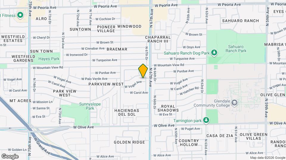 6728 W Vogel Ave Map and Location Details