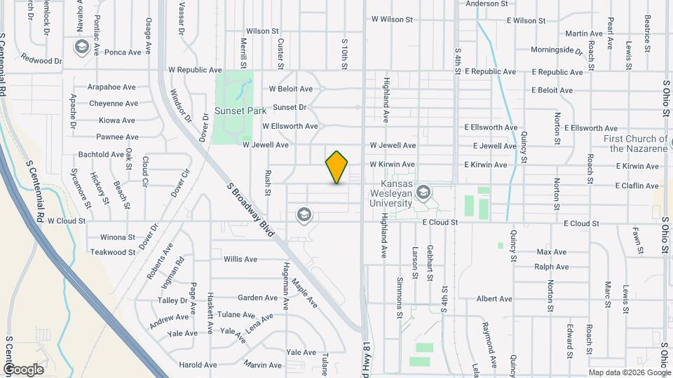 329 W Claflin Ave Map and Location Details