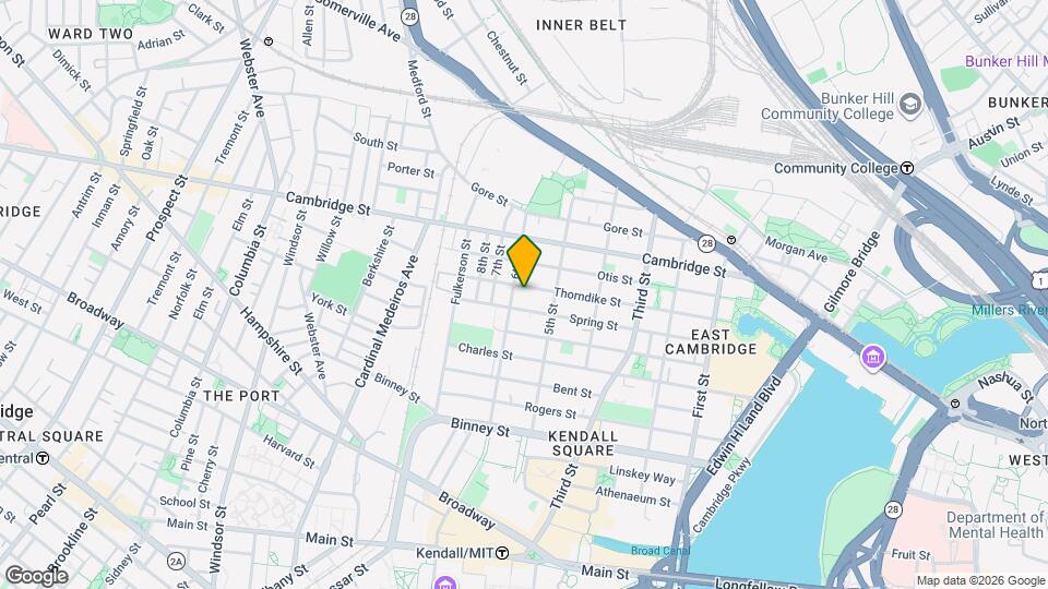 144 Thorndike St Mapa y Detalles de la Ubicación