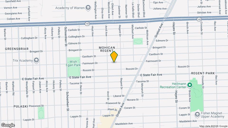 14150 Fairmount Dr, Unit Upper Flat Map and Location Details