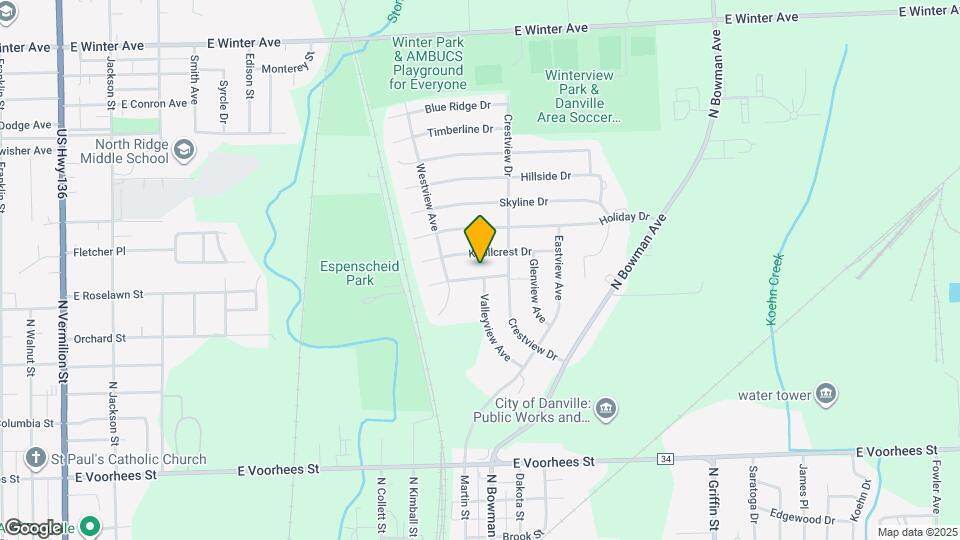 911 Southmoor Dr Map and Location Details