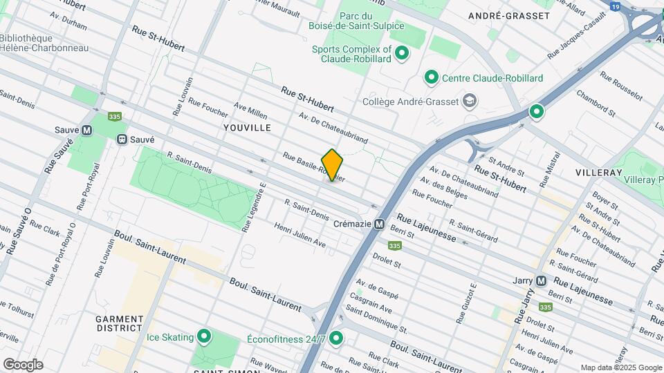 8877 Lajeunesse Rue Map and Location Details