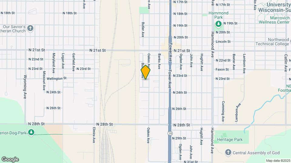 2315 Oakes Ave Map and Location Details