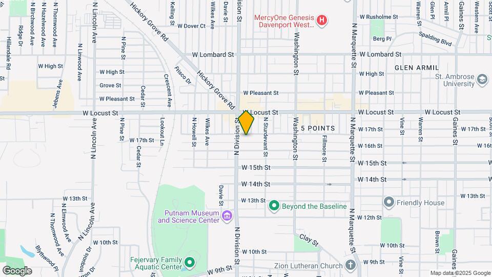 1645 W 17th St Mapa y Detalles de la Ubicación