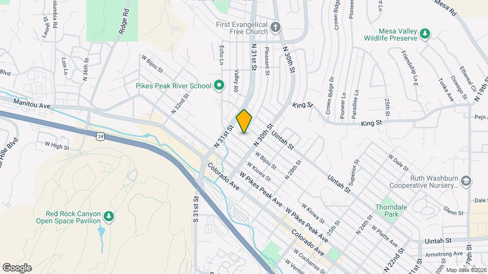 3022 W Bijou St, Unit E2 Map and Location Details