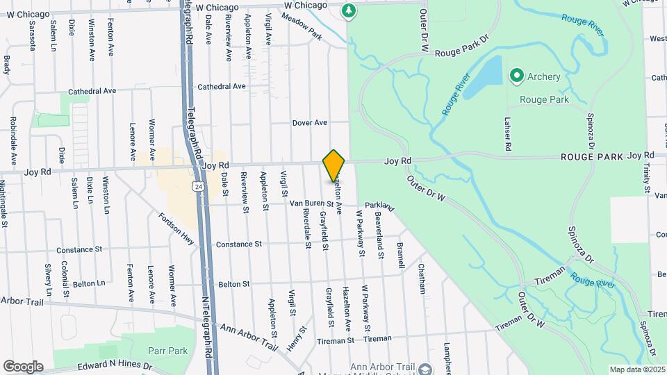 8651 Hazelton St Map and Location Details