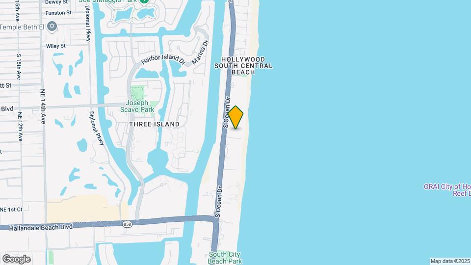 3505 S Ocean Dr, Unit 1221 Map and Location Details
