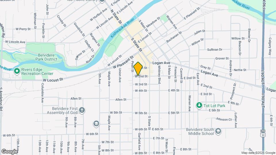 204 W 2nd St, Unit 204 Map and Location Details