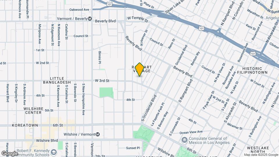 237 S Hoover St Map and Location Details