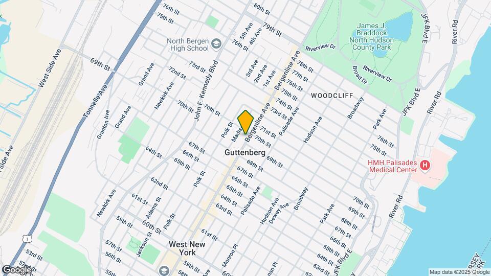 6907 Bergenline Ave Map and Location Details