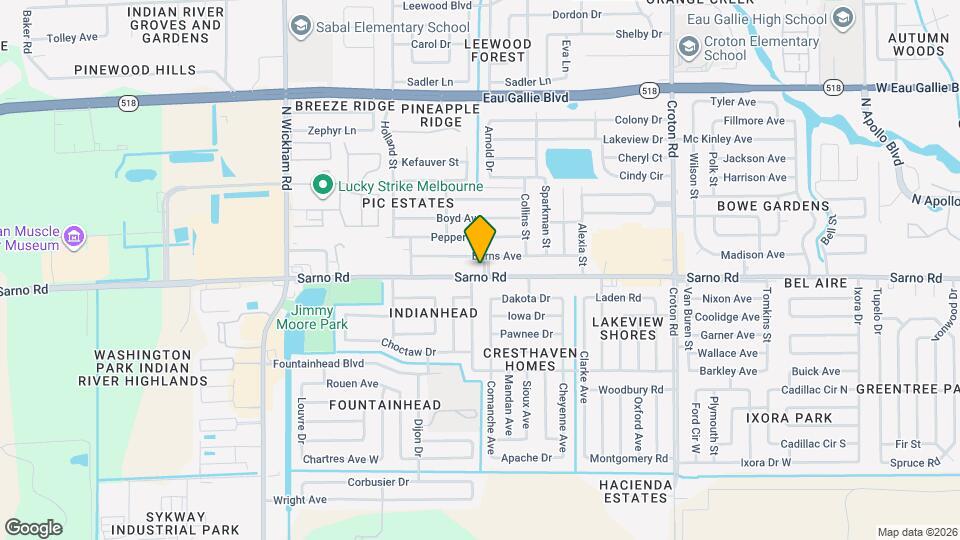 2512 Sarno Rd Map and Location Details