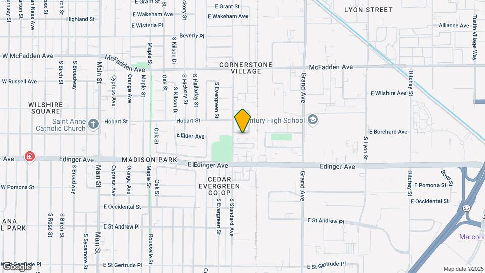 1222 E Borchard Ave Map and Location Details
