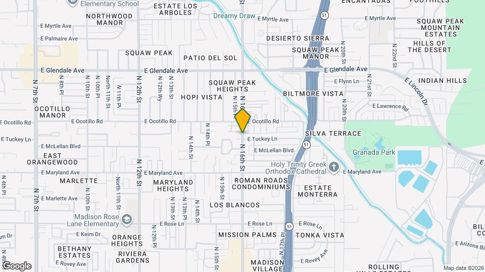 6618 N 16th St Map and Location Details