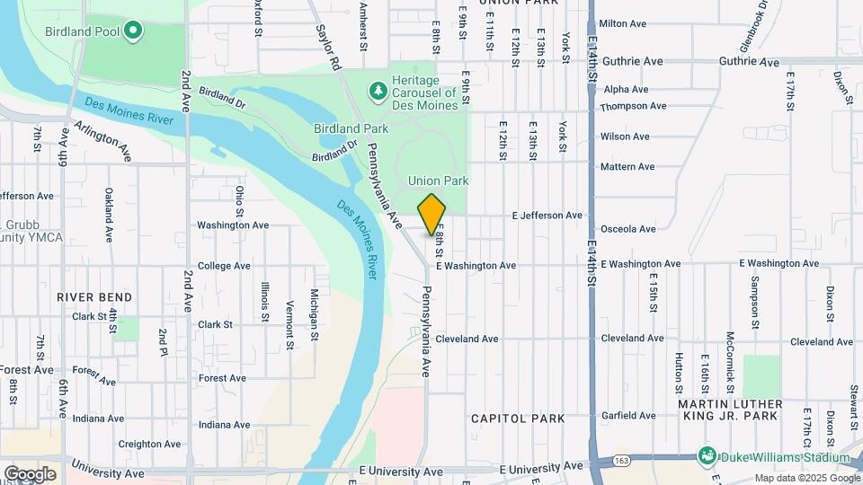 1622 E 8th St Map and Location Details