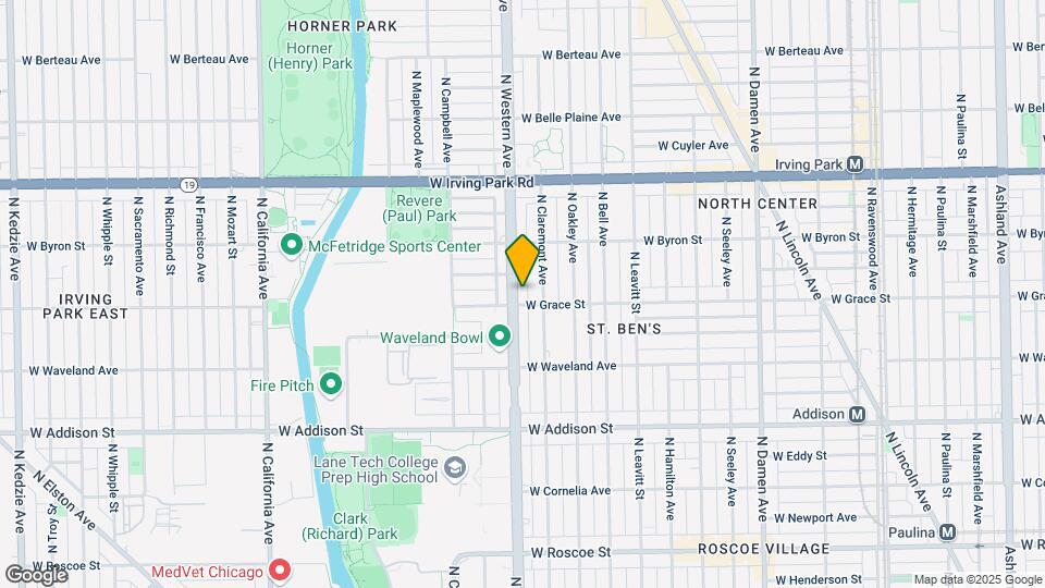 3811 N Western Ave-Unit -2R Map and Location Details