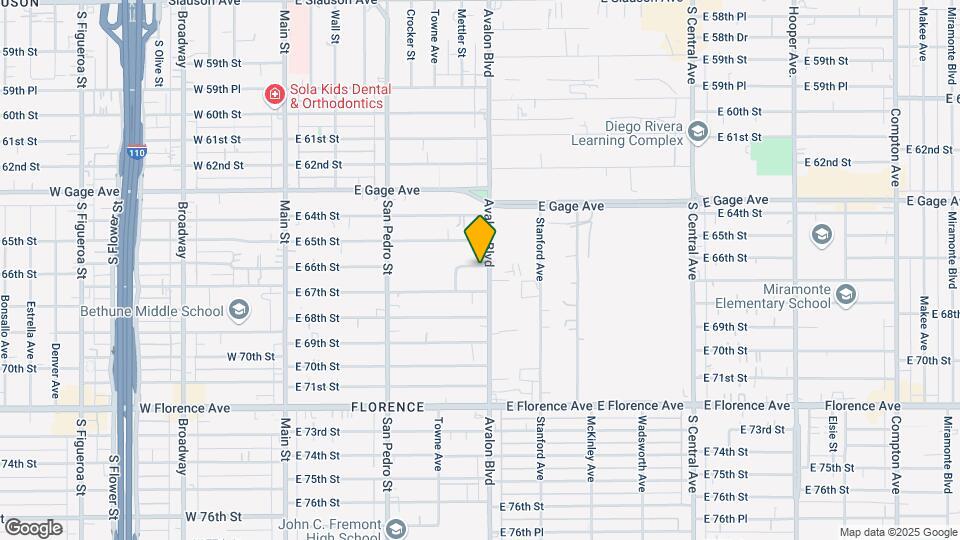 6601 Avalon Blvd Mapa y Detalles de la Ubicación
