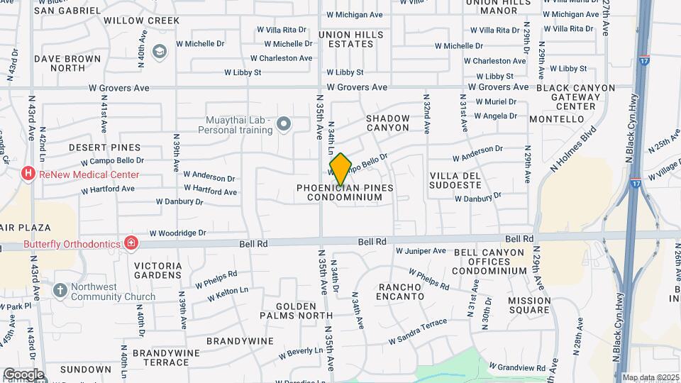 3434 W Danbury Dr Map and Location Details