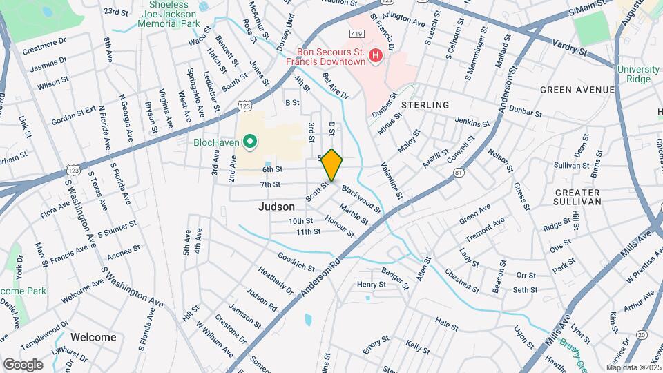 205 Blackwood St Map and Location Details