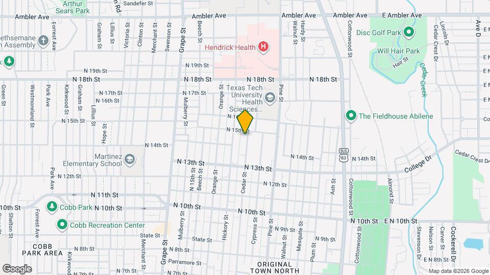 1426 Cedar St Map and Location Details