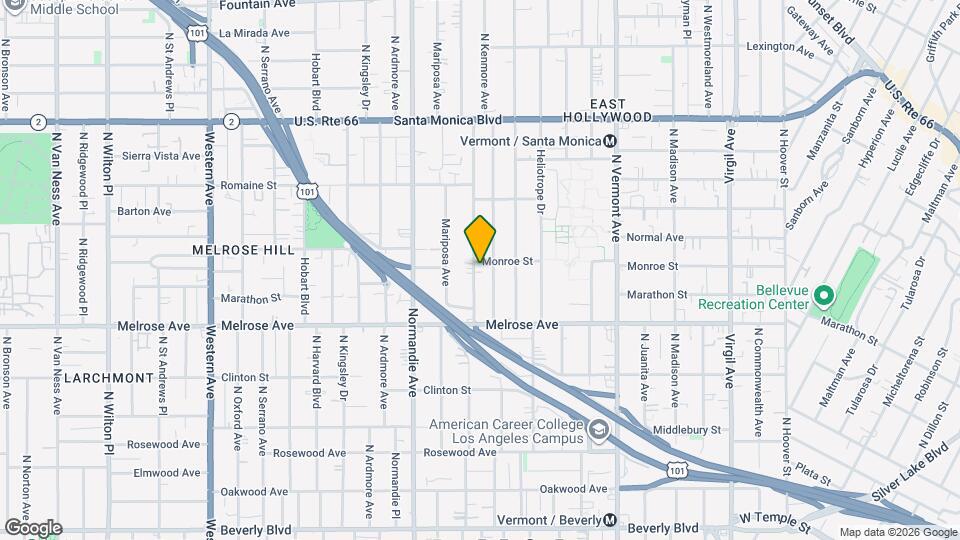 766 N Alexandria Ave Map and Location Details