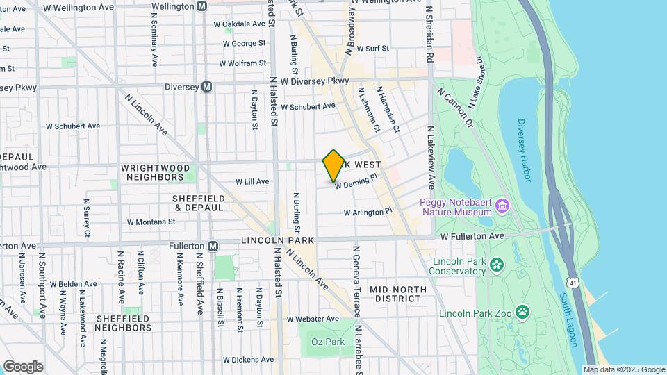 649 W Deming Pl, Unit 1F Map and Location Details