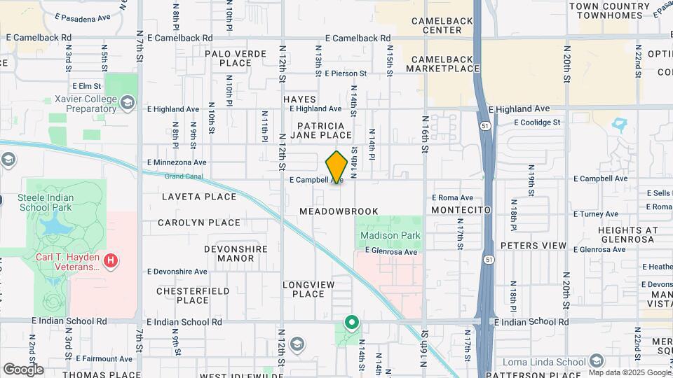4444 N 13th Pl Map and Location Details