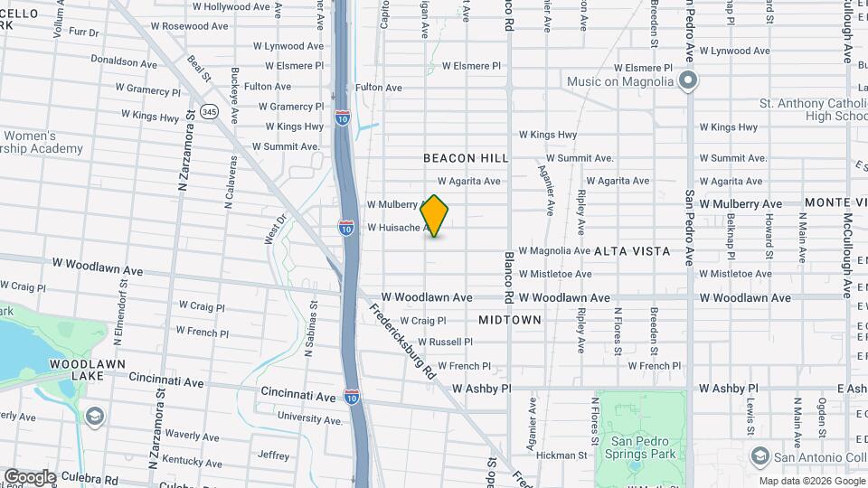 1037 W Magnolia Ave Map and Location Details