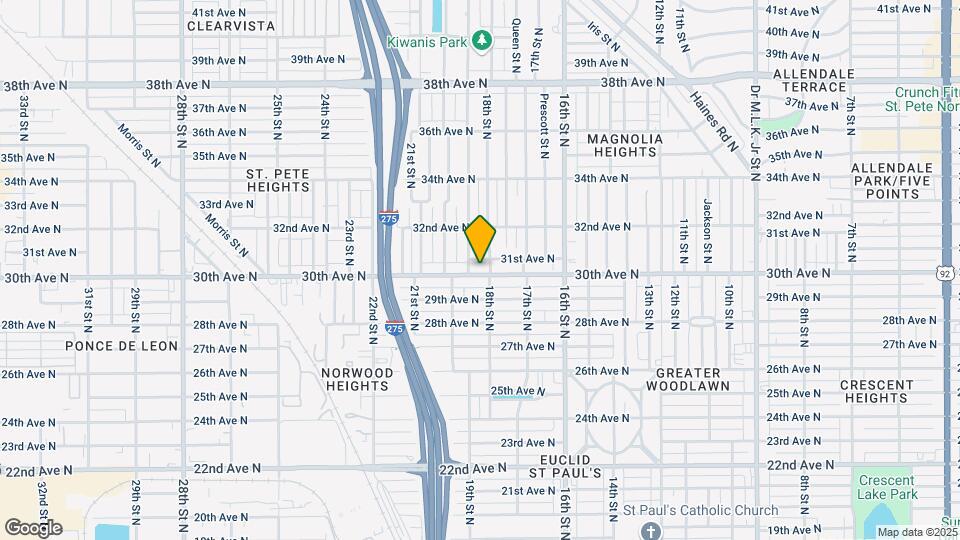 1821 30th Ave N Map and Location Details