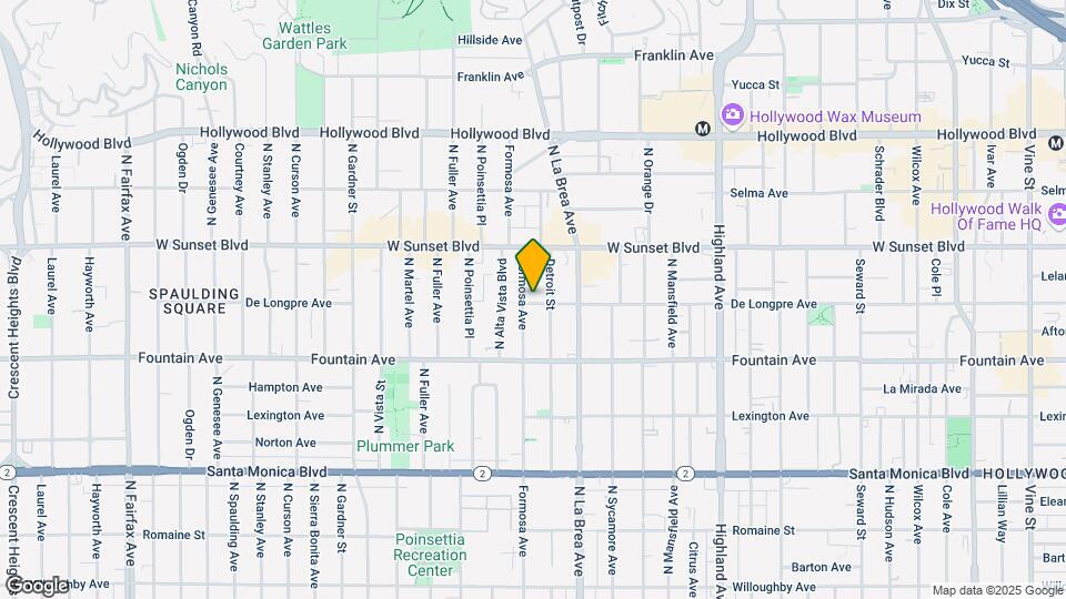 1400 N Formosa Ave Map and Location Details