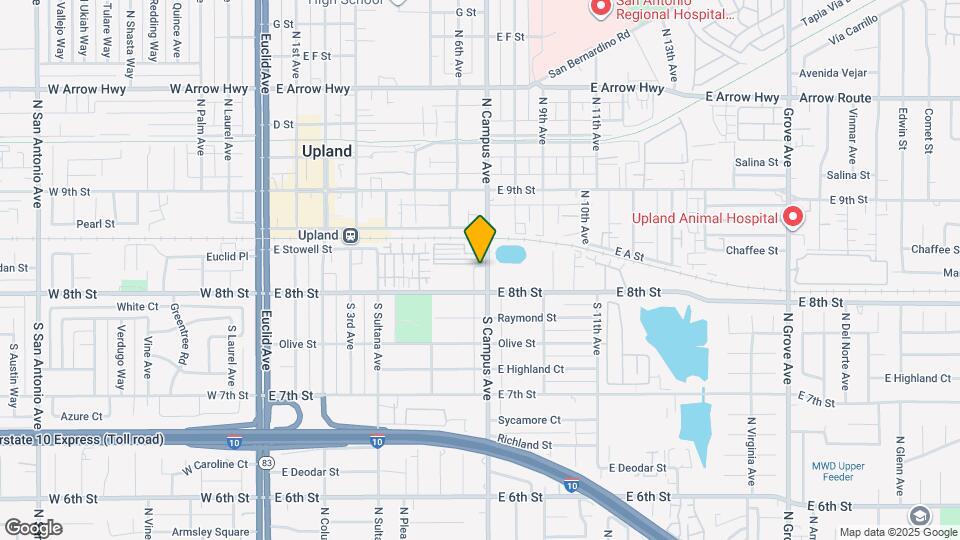 155 S Campus Ave Map and Location Details