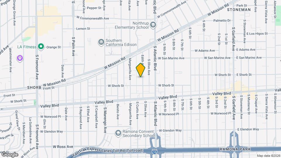 1025 Edith Ave Mapa y Detalles de la Ubicación