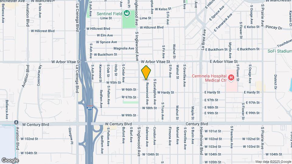 1013 Rosewood Ave Map and Location Details