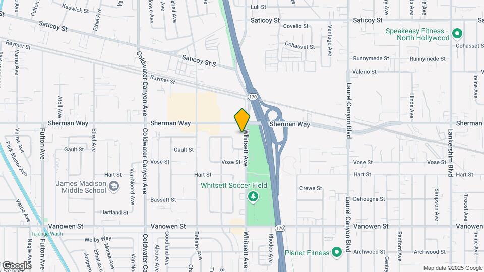 7127 Whitsett Ave Map and Location Details
