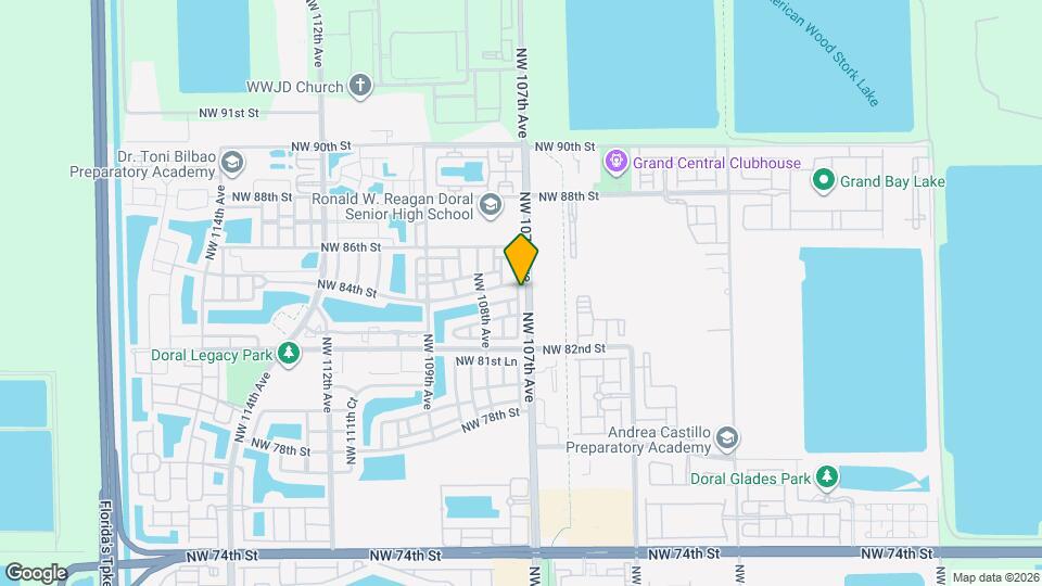8361 NW 107 Ct Map and Location Details