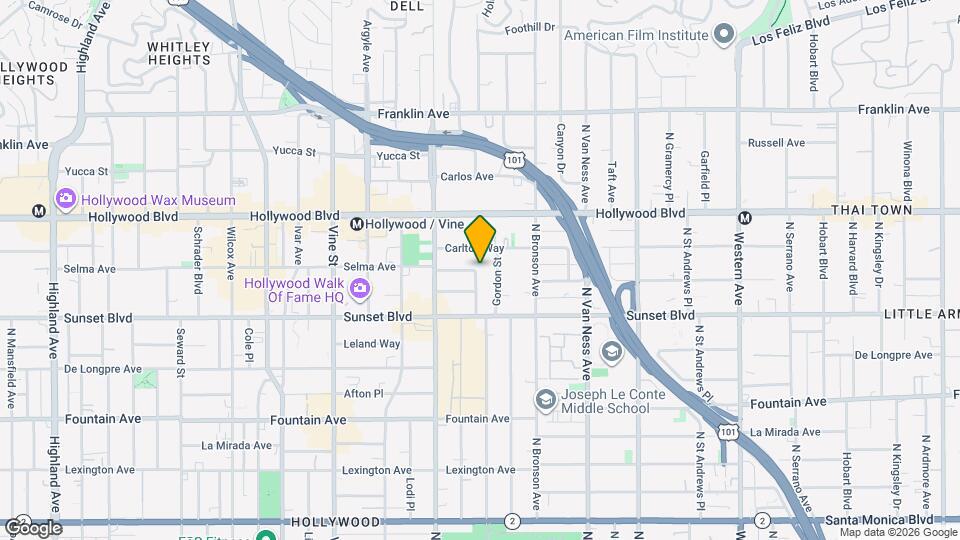 6043 Selma Ave Mapa y Detalles de la Ubicación