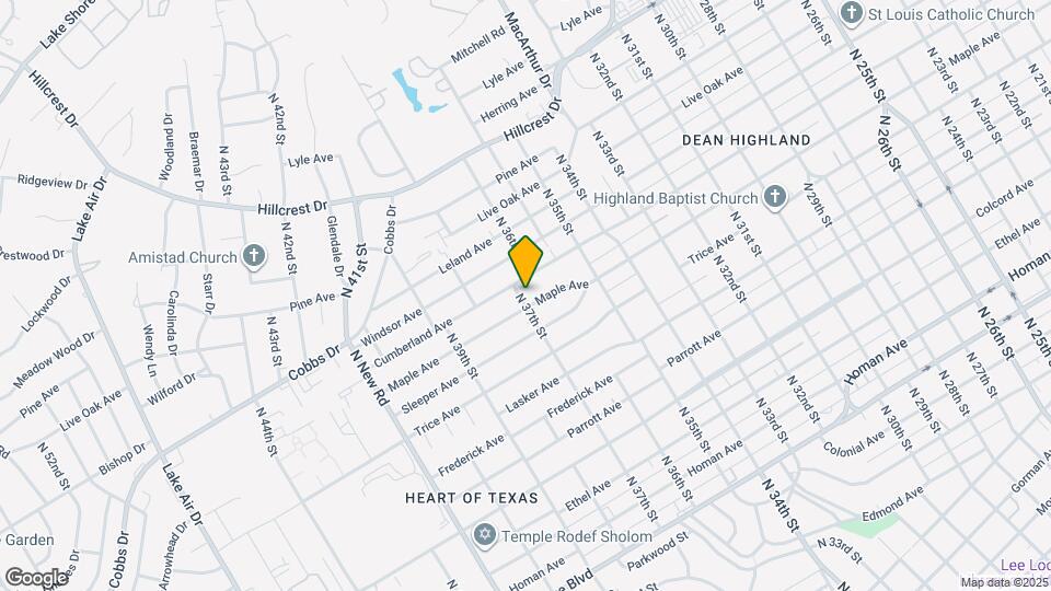 3625 Maple Ave Mapa y Detalles de la Ubicación