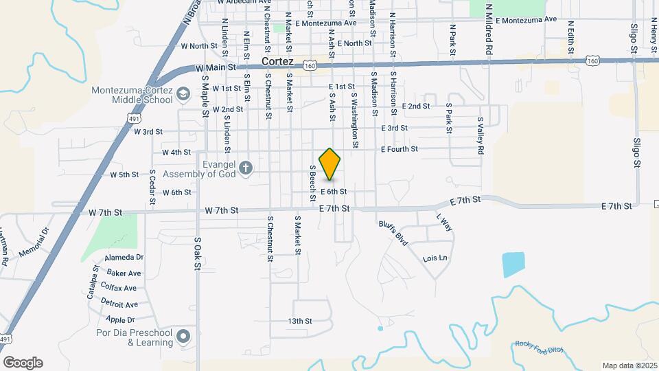 519 S. Ash St., Unit 519 1/2 Map and Location Details