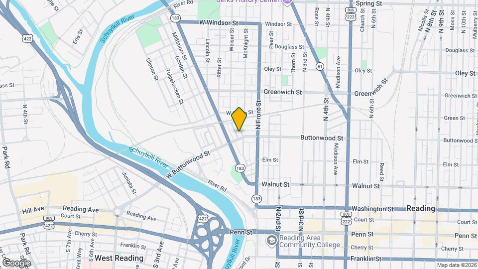 147 W Buttonwood St, Unit Unit 1FL Mapa y Detalles de la Ubicación