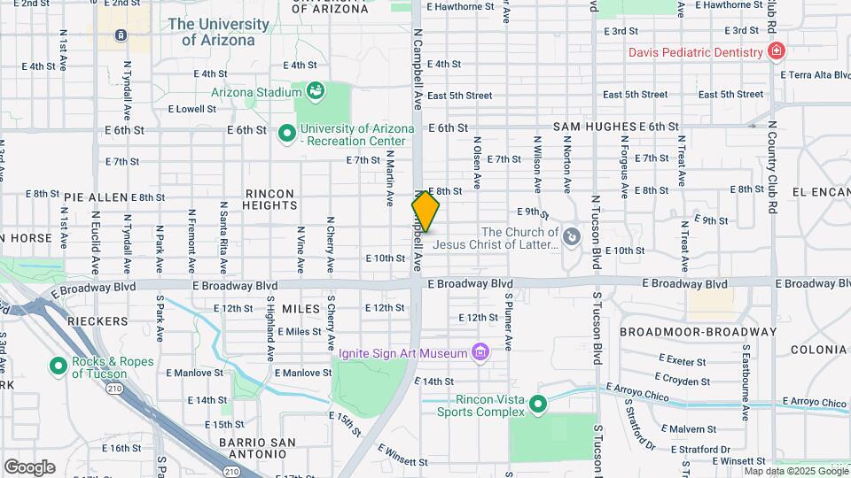 118 N Campbell Ave Mapa y Detalles de la Ubicación