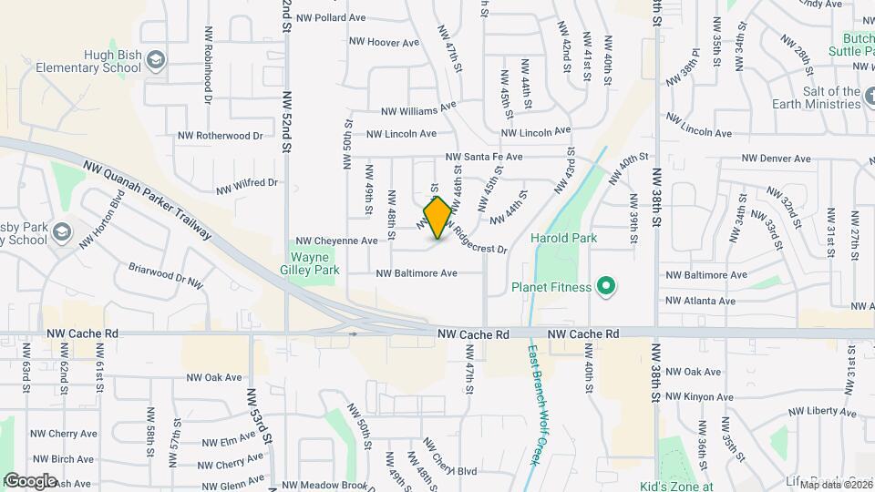 4512 NW Cheyenne Ave Map and Location Details