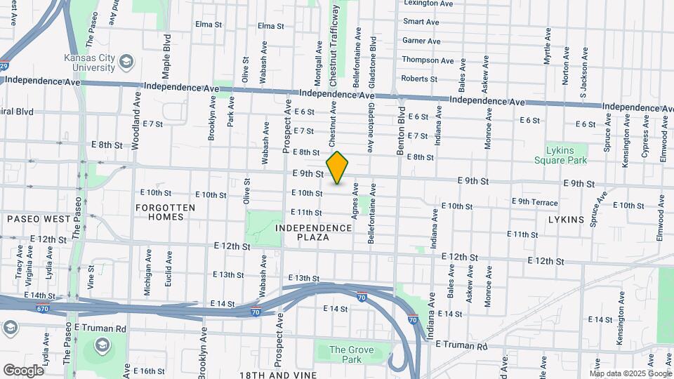 2818 E 10th St Map and Location Details