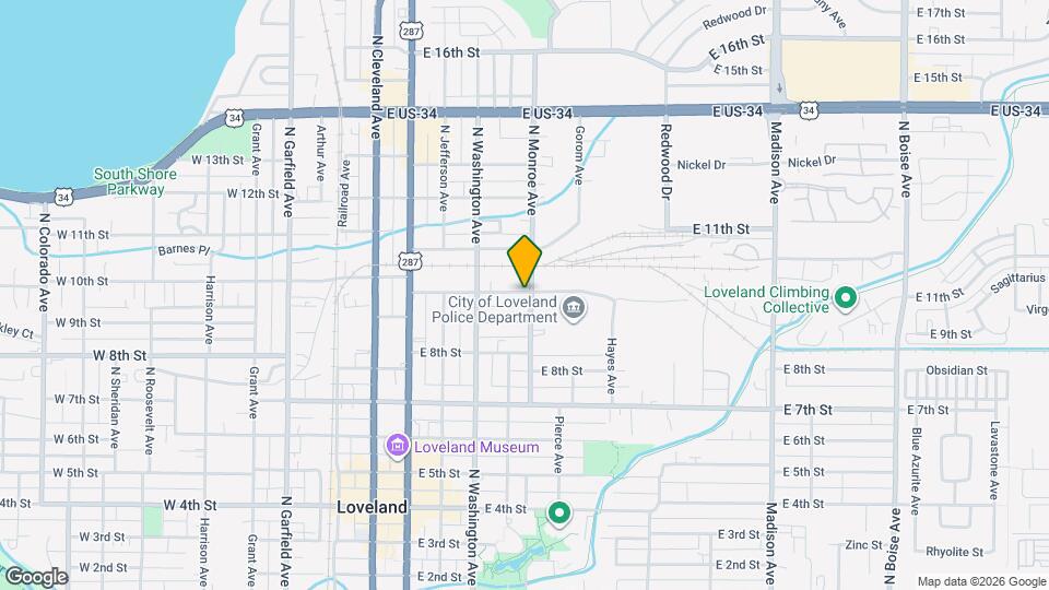 630 E 10th St Map and Location Details