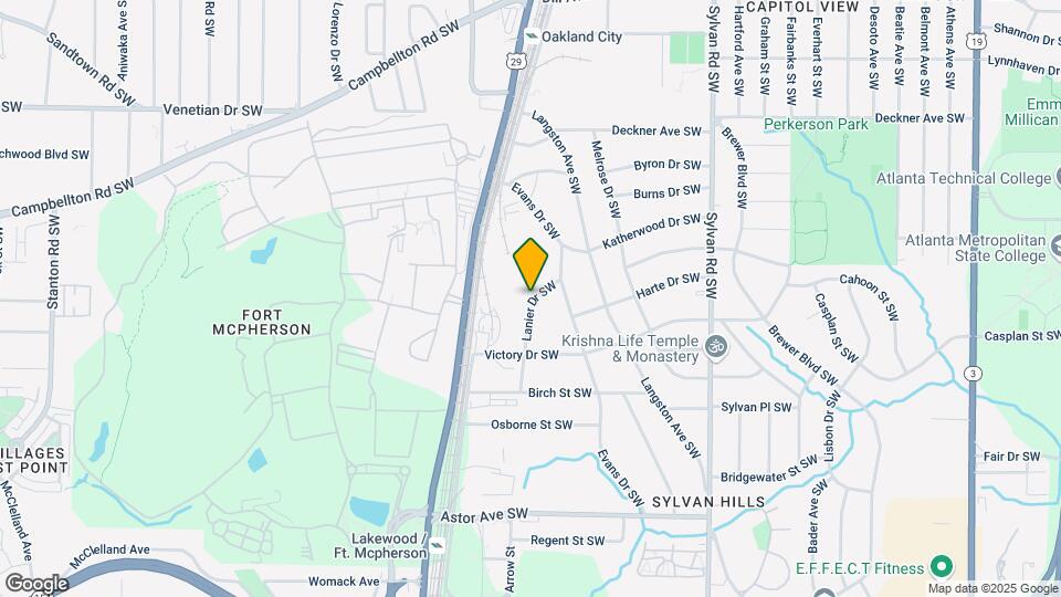 1701 Lanier Dr SW Map and Location Details