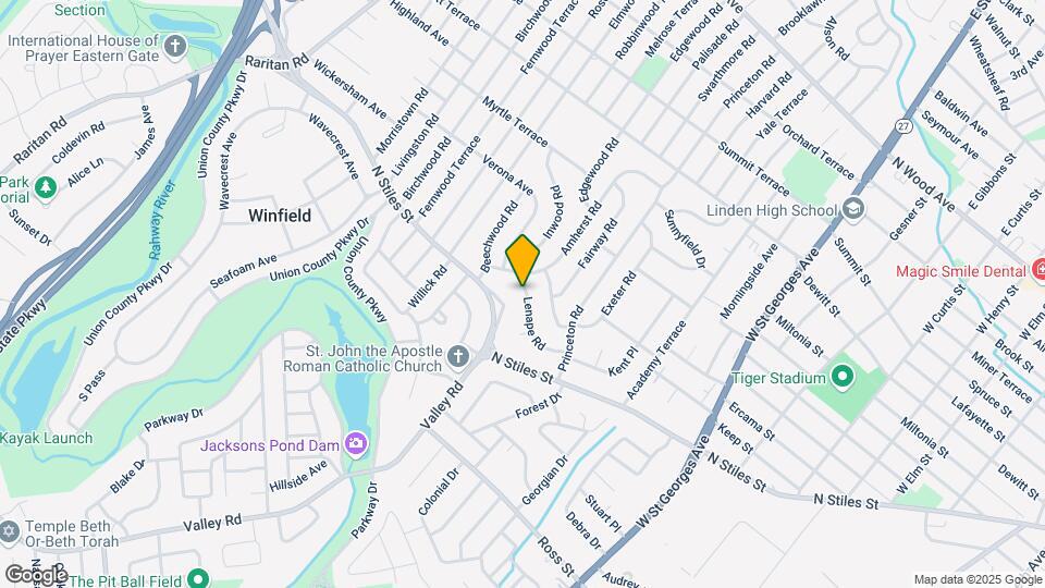 1641 Lenape Rd Map and Location Details