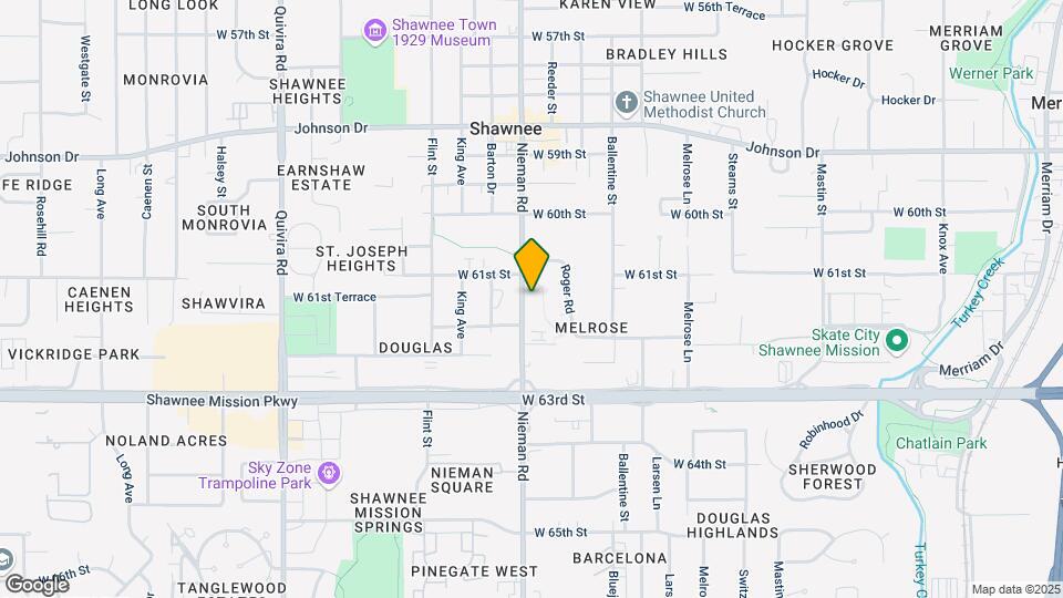 6123 Nieman Rd Map and Location Details