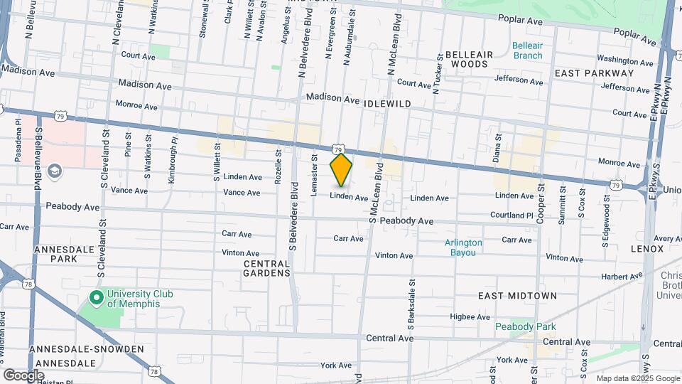 1780 Linden Ave Map and Location Details