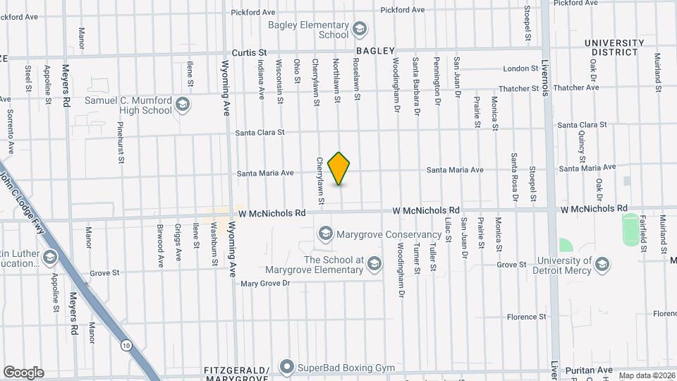 17161 Northlawn St Map and Location Details