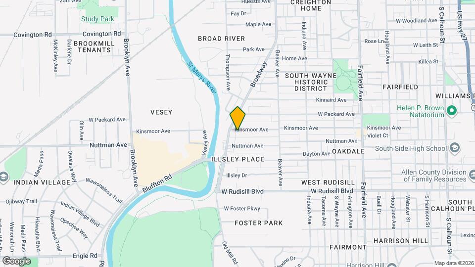 1249 Kinsmoor Ave Map and Location Details